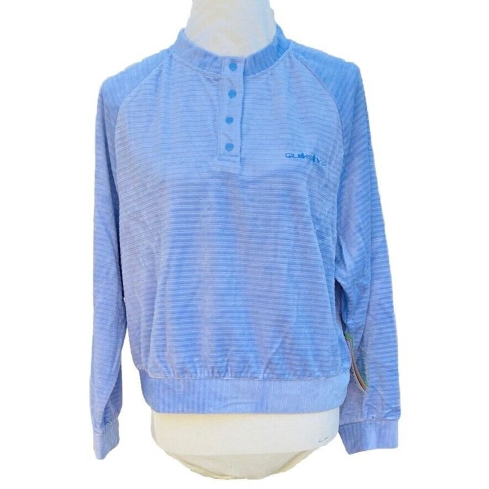 QUIKSILVER Organic Cotton Blend Newr Spot Henley Sweatshirt Size M EQWFT03102 - Picture 6 of 11